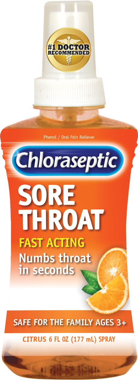 Chloraseptic Sore Throat Spray, Citrus, 6 Oz